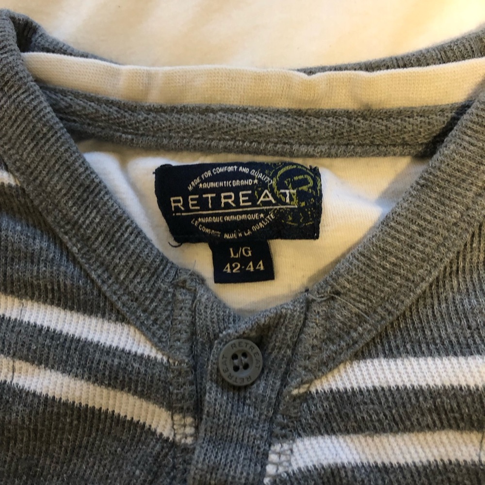 sweater stripped grey and white